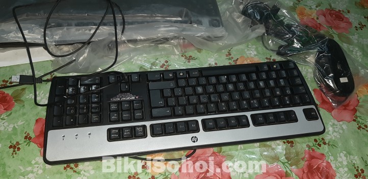 HP KEYBORD& mouse+cabble
